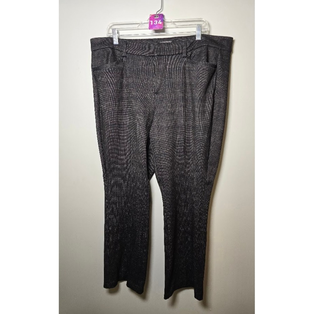 Liverpool Womens Trousers Black White Crosshatch Stretch Casual Plus Size 18W